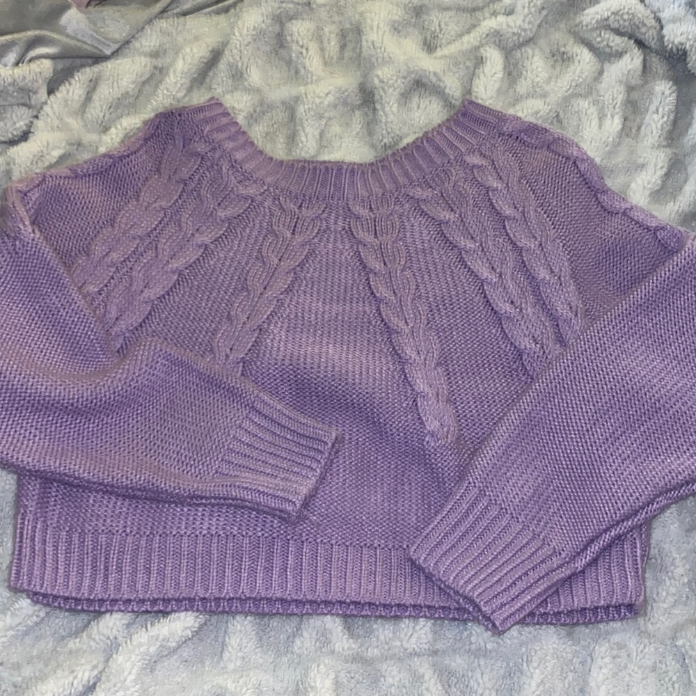 purple sweater